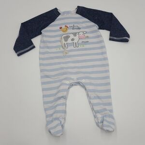 Mud Pie baby boy farm outfit size 0-3 months